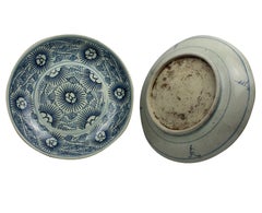 Pair of Qing Chrysanthemum Pattern Plates