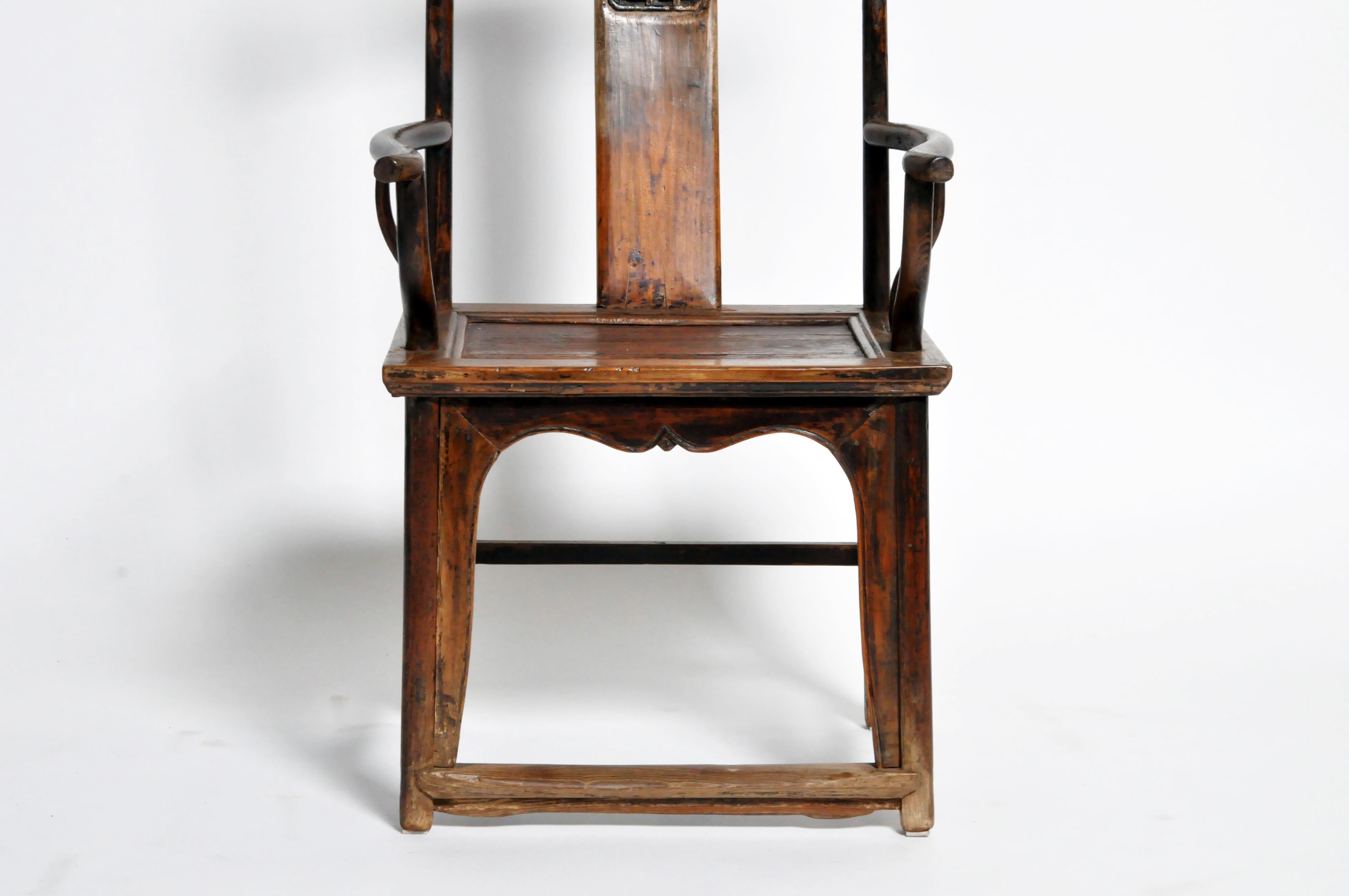 Elm Pair of Qing Dynasty Armchairs