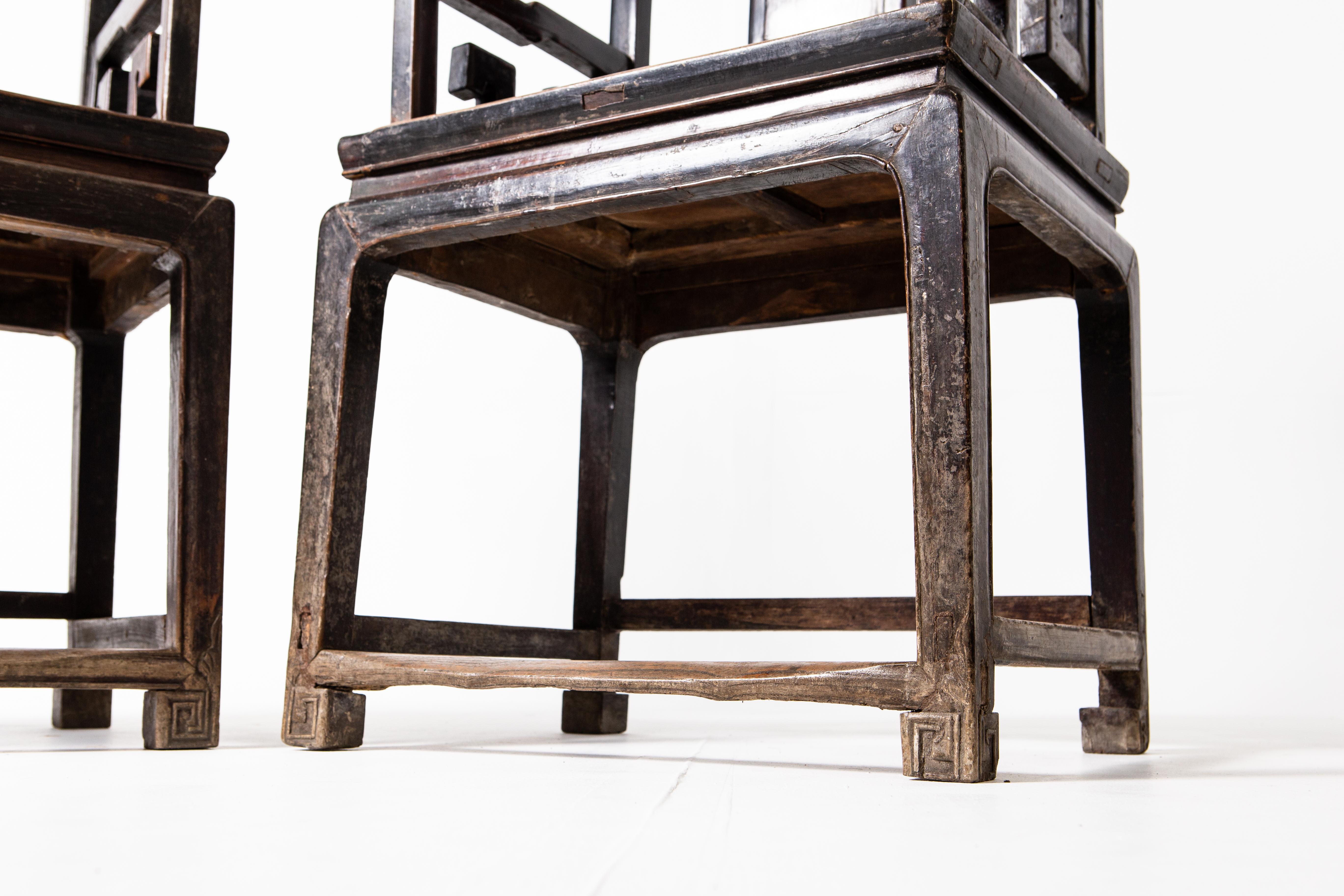 Pair of Qing Dynasty Armchairs 2