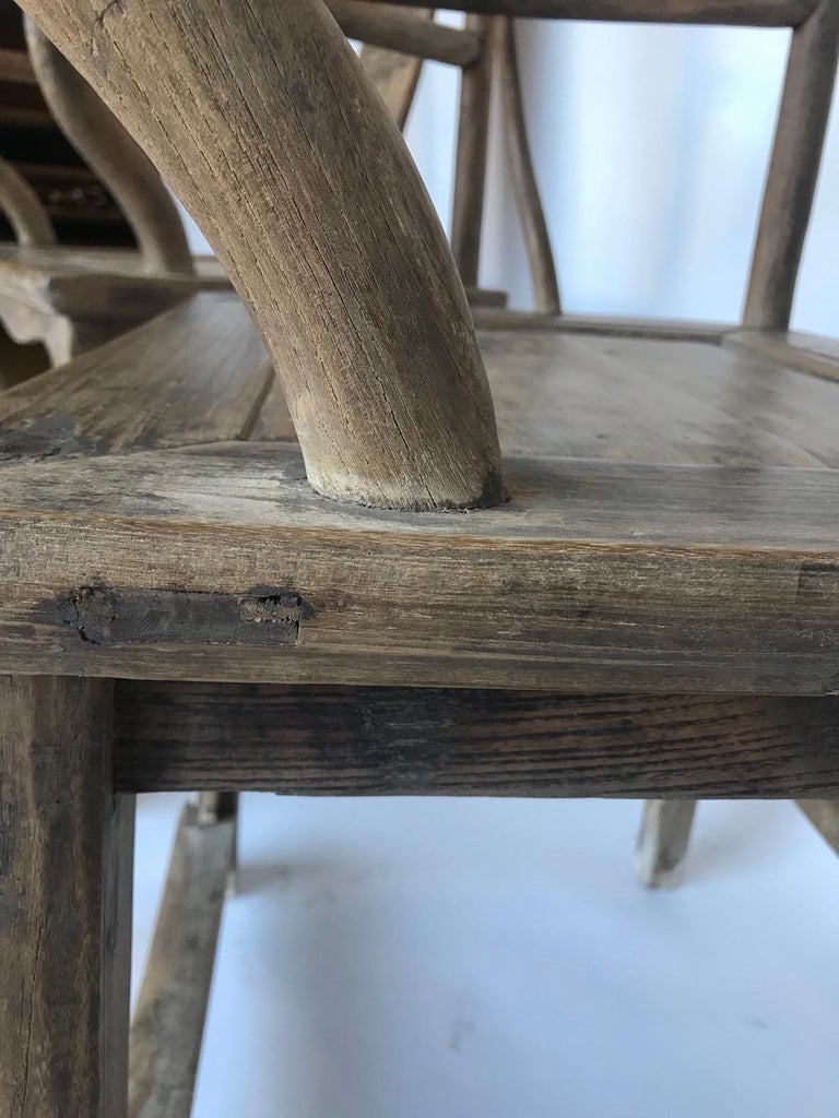 Pair of Qing Dynasty Elm Chairs For Sale 12