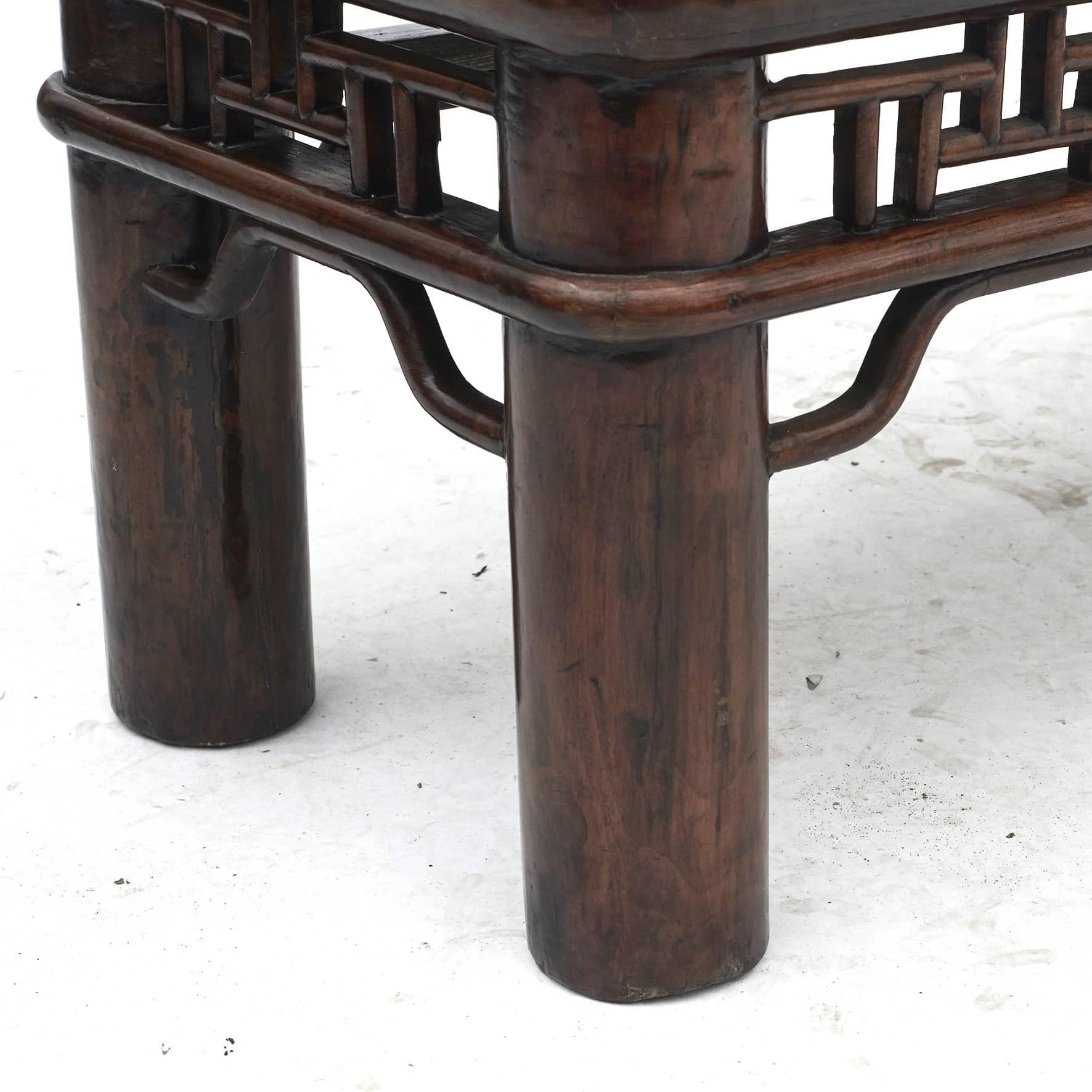 Pair of Qing Dynasty Elm Tables / Benches 4