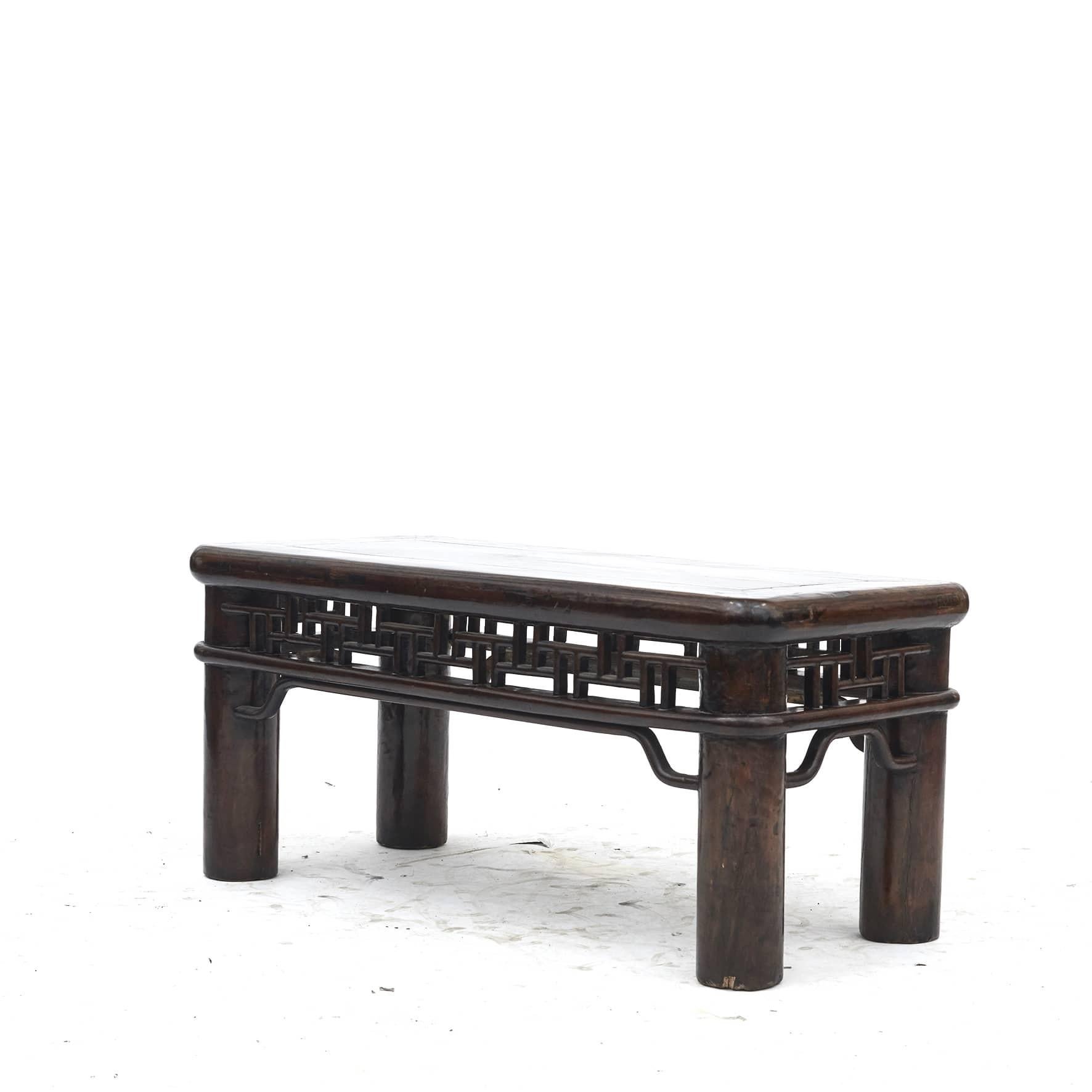 Chinese Pair of Qing Dynasty Elm Tables / Benches