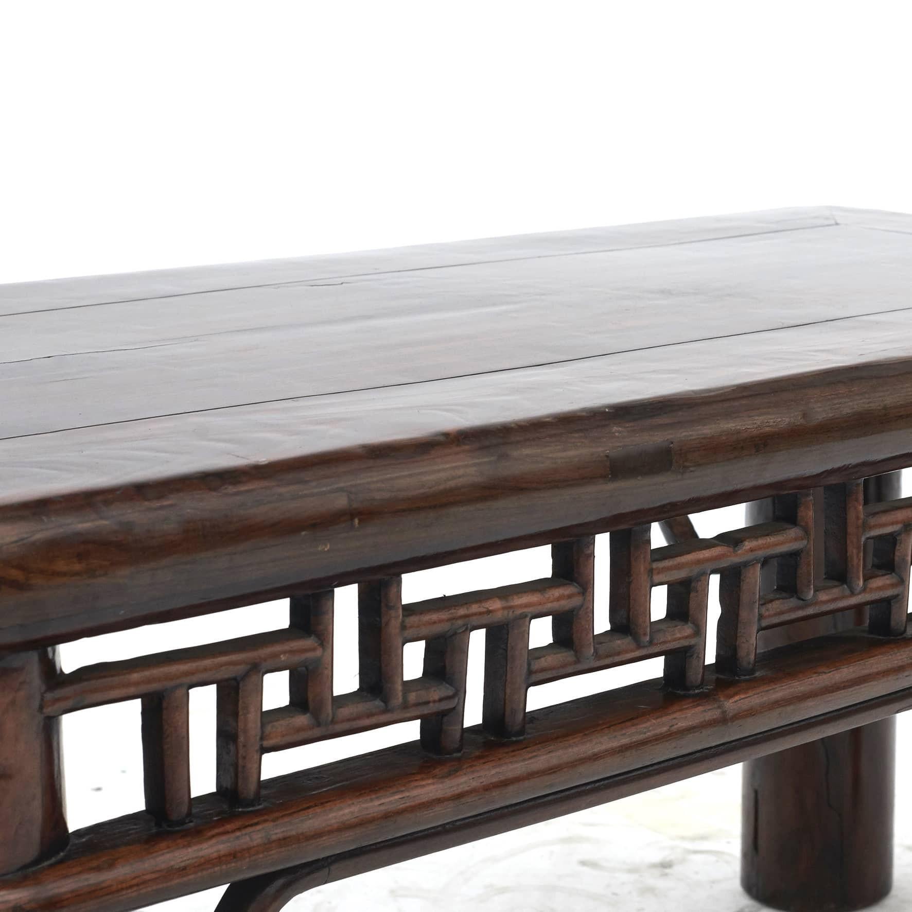 Pair of Qing Dynasty Elm Tables / Benches 1