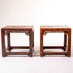 Side Tables a Pair. Qing Dynasty In Elmwood