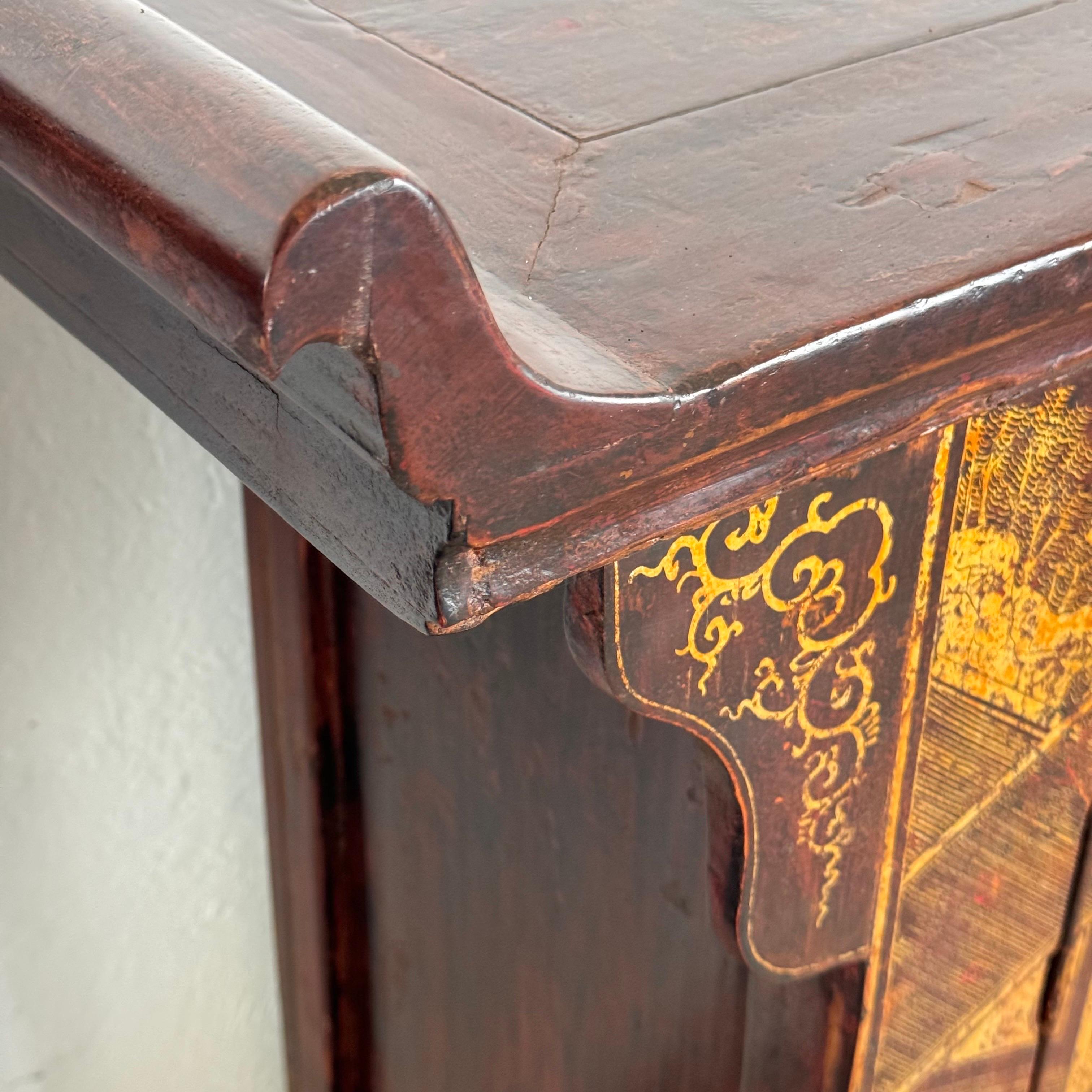 Pair of Qing Dynasty Lacquered Wood Sideboards, c. 1870-1880 For Sale 5