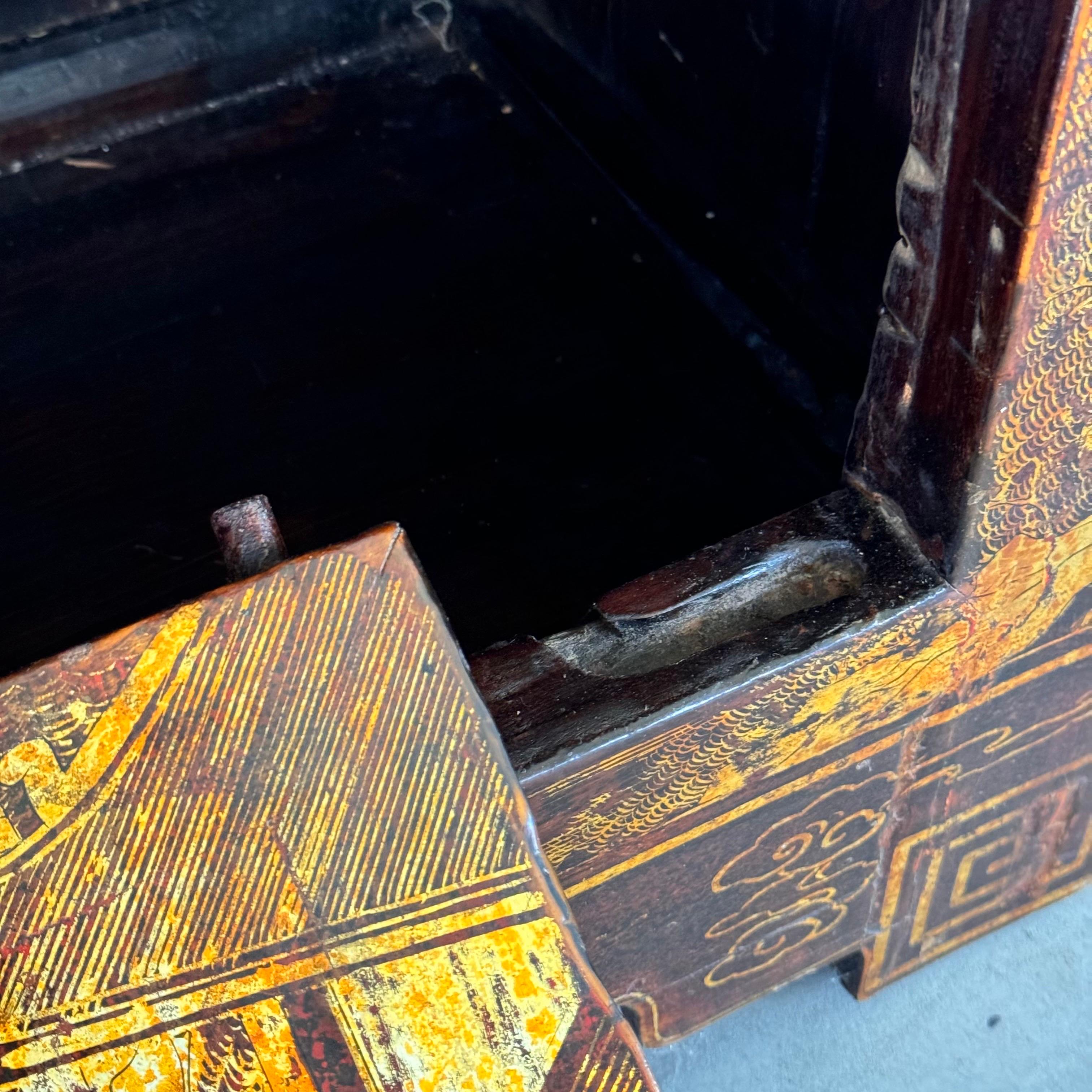 Pair of Qing Dynasty Lacquered Wood Sideboards, c. 1870-1880 For Sale 11