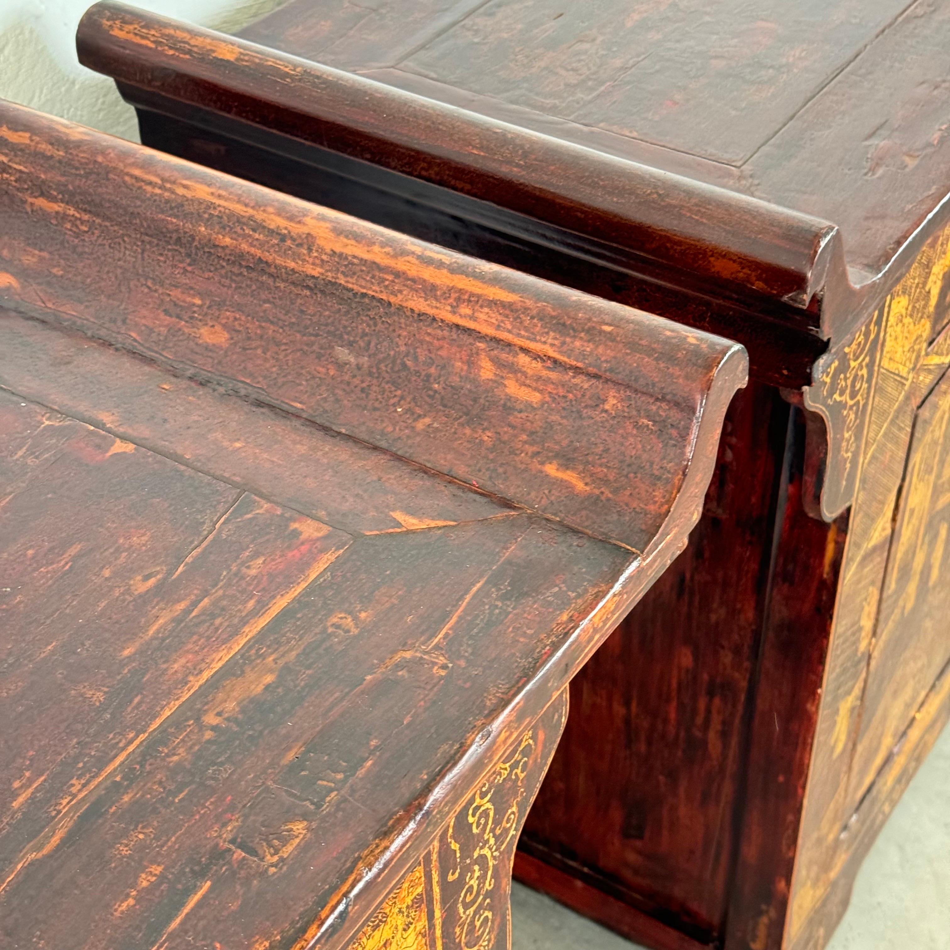 Pair of Qing Dynasty Lacquered Wood Sideboards, c. 1870-1880 For Sale 2