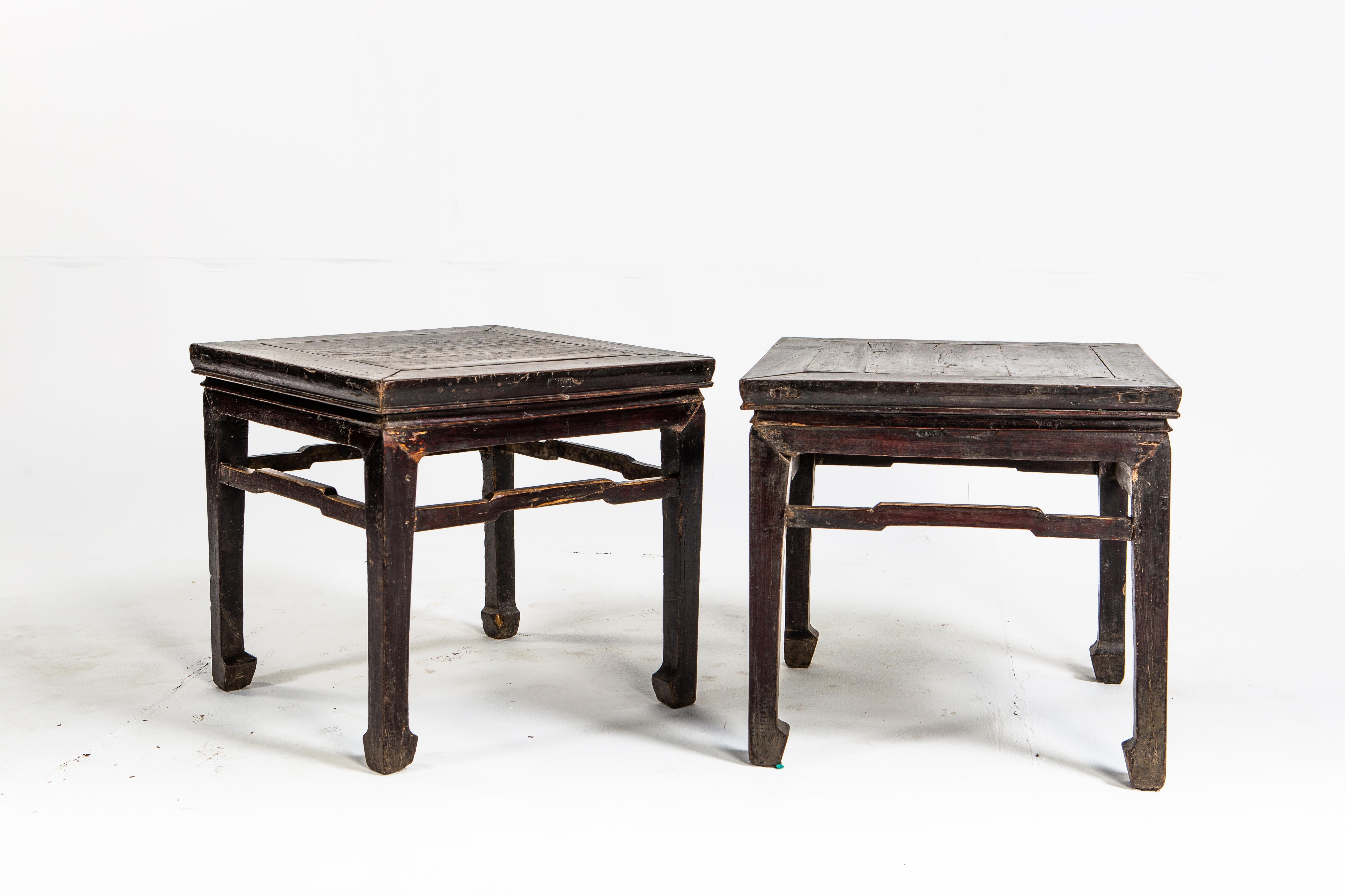 Pair of Qing Dynasty Square Stools (Qing-Dynastie)