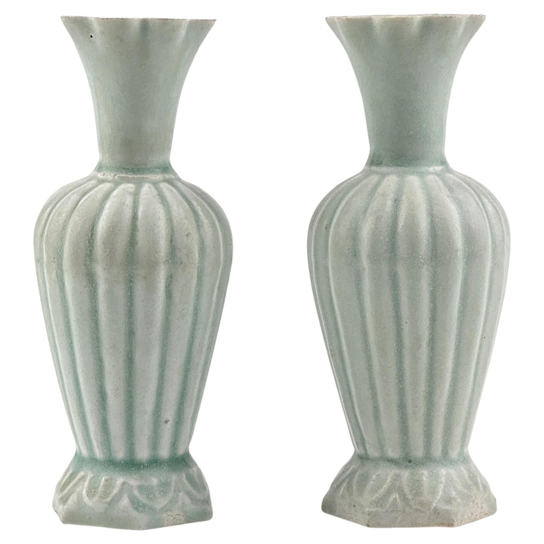 Paire de vases Qingbai, Dynasty Yuan Yuan