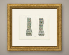 Pair of Quadrangular Arrow Stands on Pierced Pedestals, Gorer Plate 1911