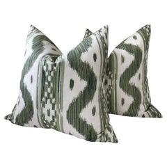 Coppia di cuscini completi Quadrille China Sea "Bali Hai" con inserti in piuma d
oca