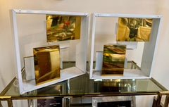 Pair of “Quadro di Luce” Table Lamps by Gio Ponti for Pollice, Italy, 1960s