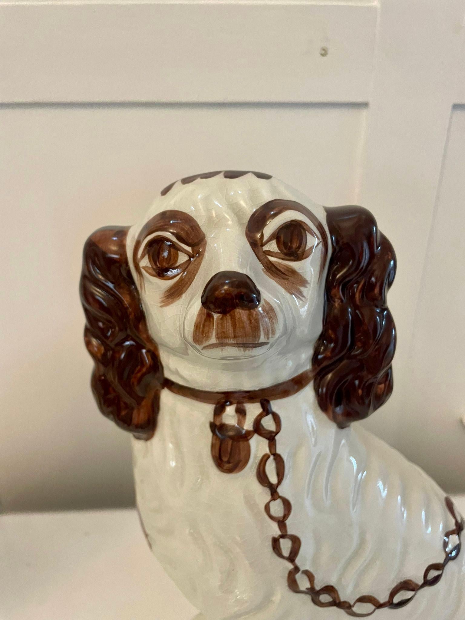 English Pair of Quality Antique Edwardian Staffordshire Dogs
