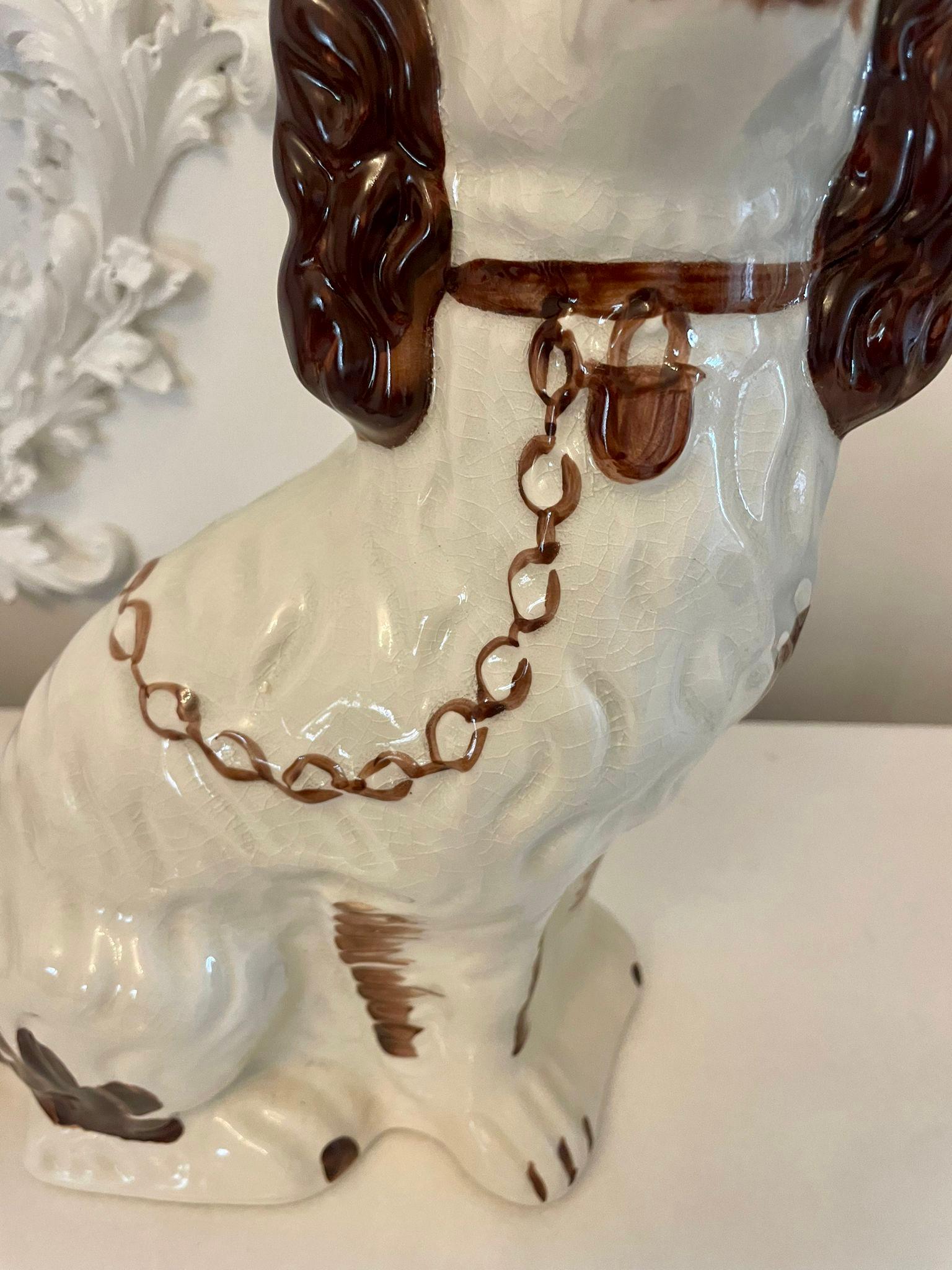 20th Century Pair of Quality Antique Edwardian Staffordshire Dogs