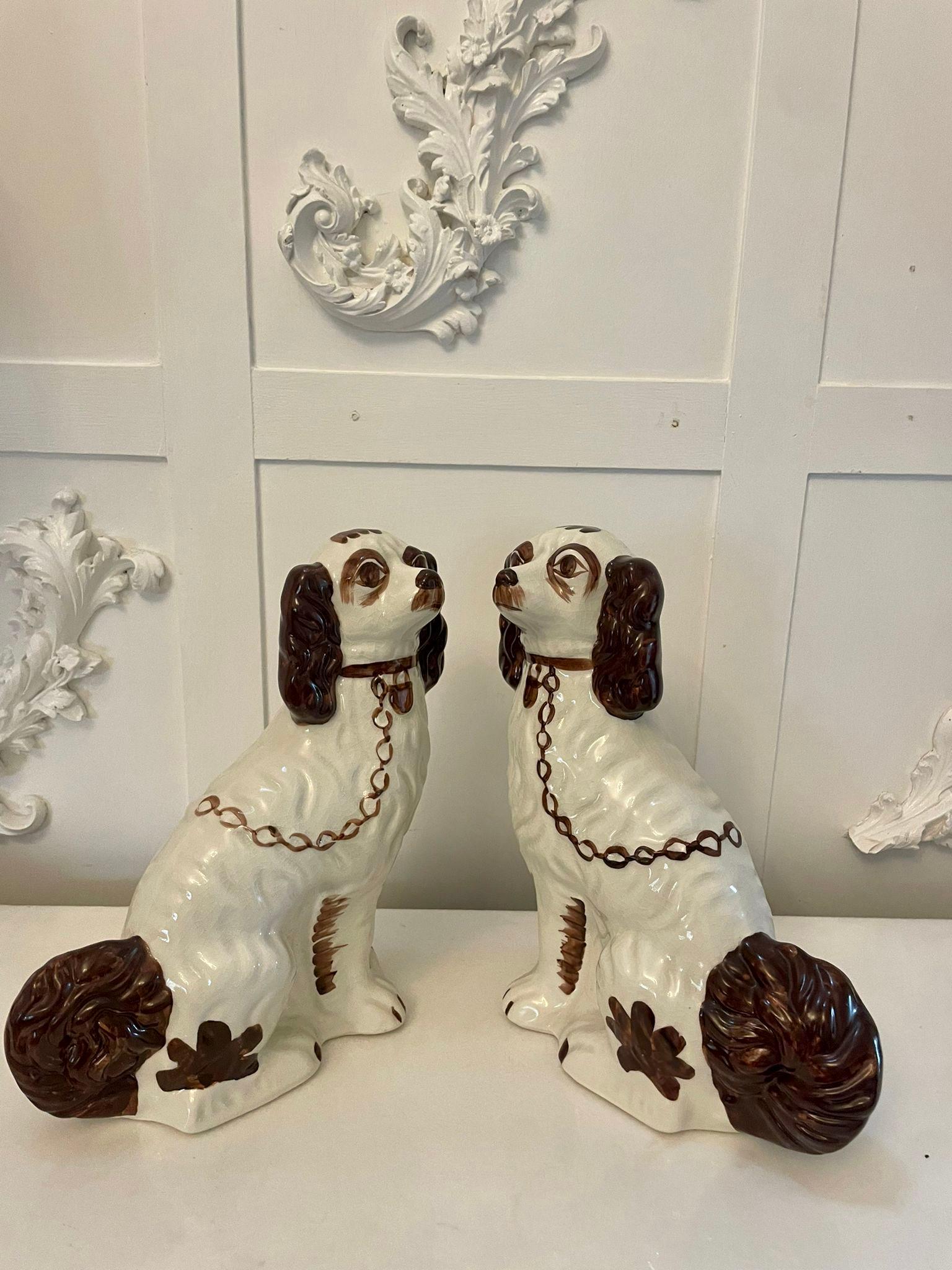 Ceramic Pair of Quality Antique Edwardian Staffordshire Dogs