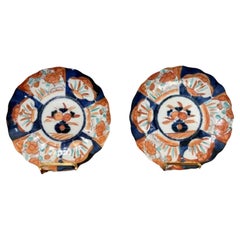 Paar hochwertige antike japanische Imari-Teller aus Japan 