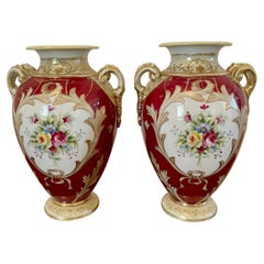 Pair of Quality Antique Noritake Vases