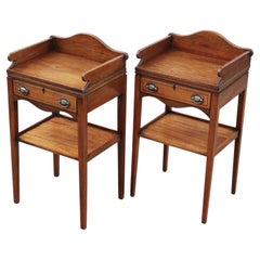 Pair of Quality Antique Vintage Retro Mahogany Georgian Revival Bedside Tables