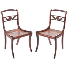 Antique Pair of Quality Regency Rosewood Side Chairs