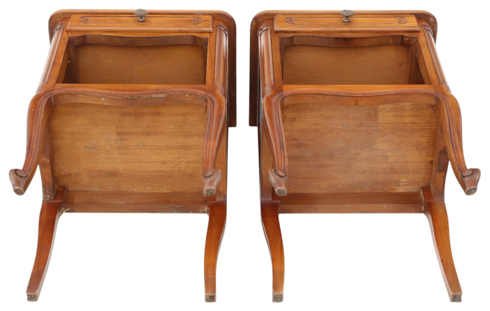 Pair of Quality Vintage Cherry Bedside Tables – Stylish Nightstands For Sale 3