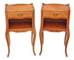 Pair of Quality Vintage Cherry or Walnut Bedside Tables – Nightstands