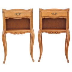 Pair of Quality Vintage Cherry or Walnut Bedside Tables – Nightstands