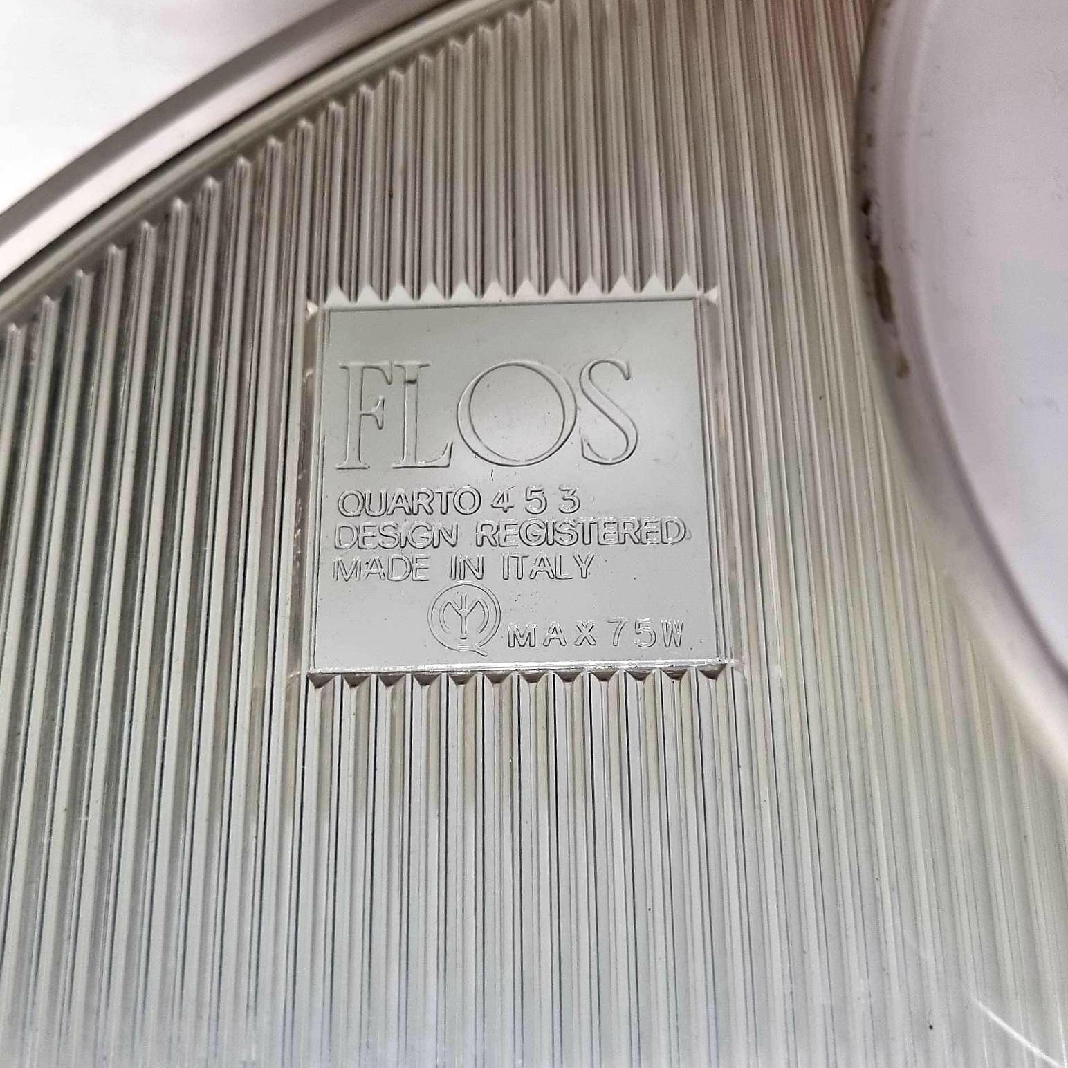 Italian Pair of Quarto Wall Lamps Designed by Tobia & Afra Scarpa for Flos, Italy 70s For Sale