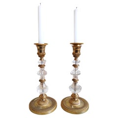 Ein Paar Kerzenständer aus Quarz (Bergkristall, XIX. Jahrhundert)