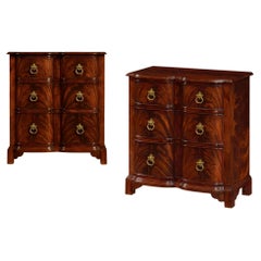 Pair of Queen Anne Block Front Bedside Chests