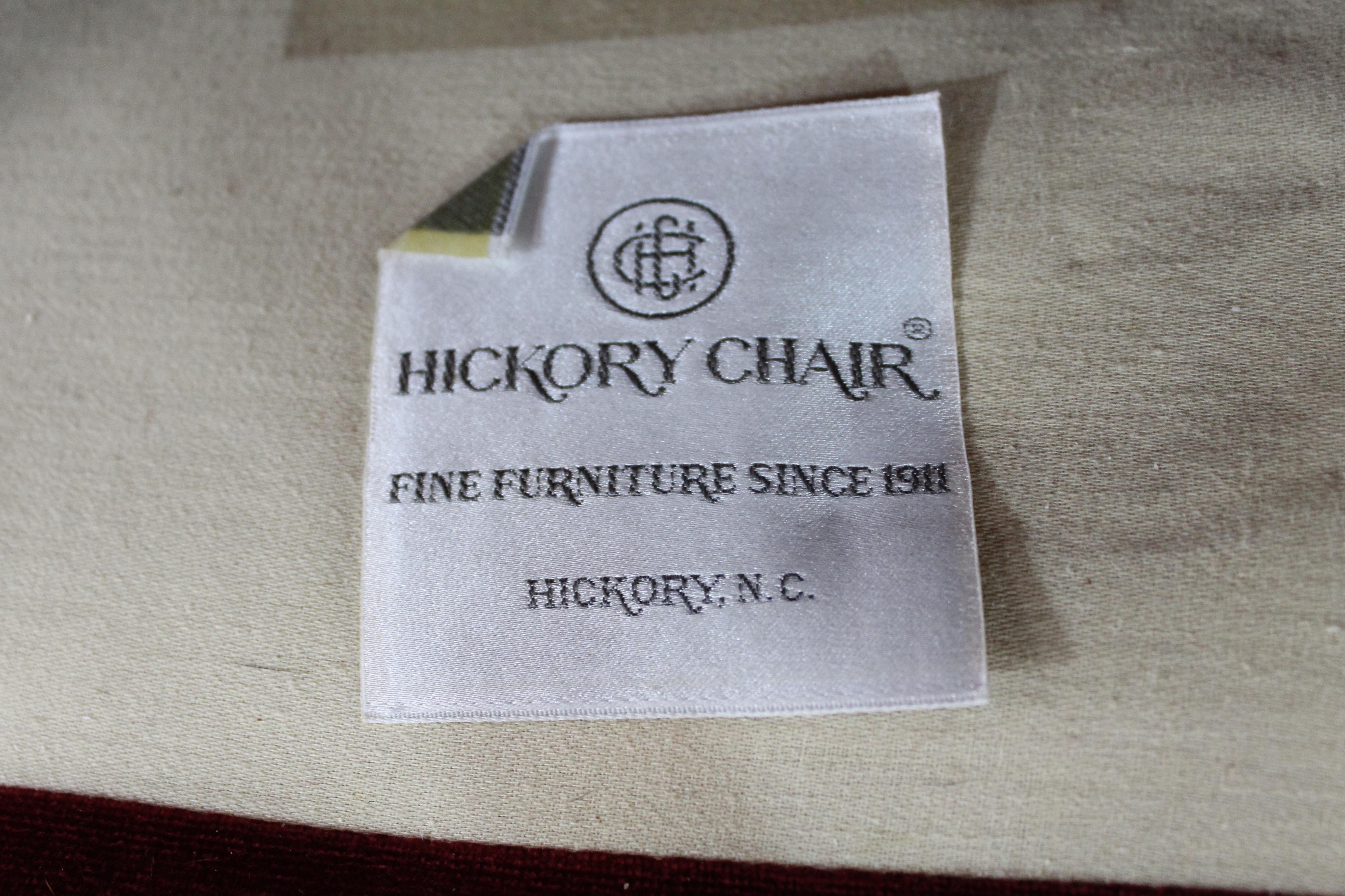 Pair of Queen Anne Fireside Wingback Chairs by Hickory Chair Co 2