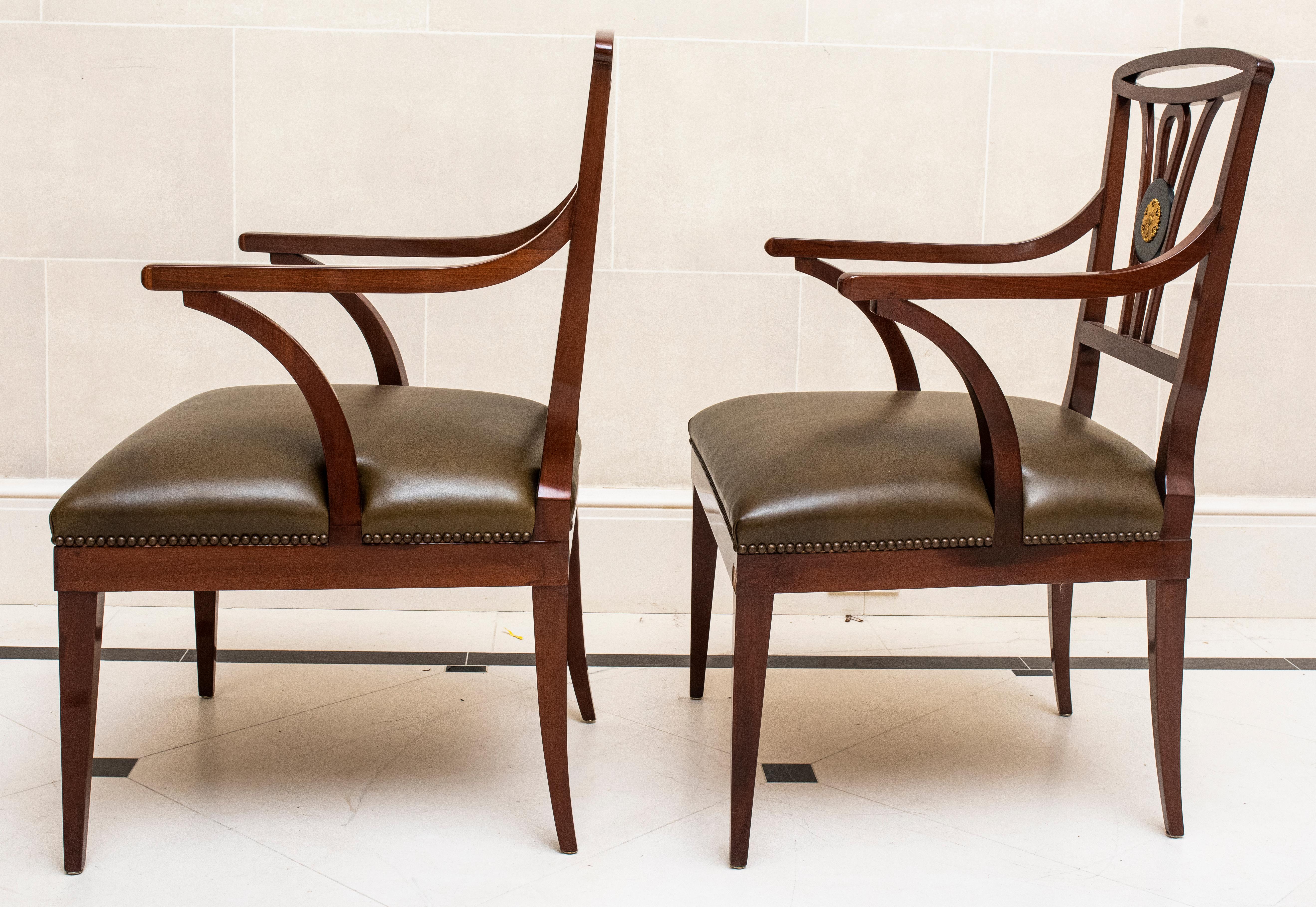 Ebonized Pair of Queen Anne Revival Armchairs For Sale