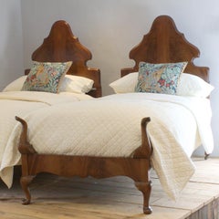 Pair of Queen Anne Style Antique Beds WP43