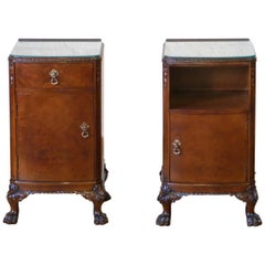 Pair of Queen Anne Style Bedside Cabinets