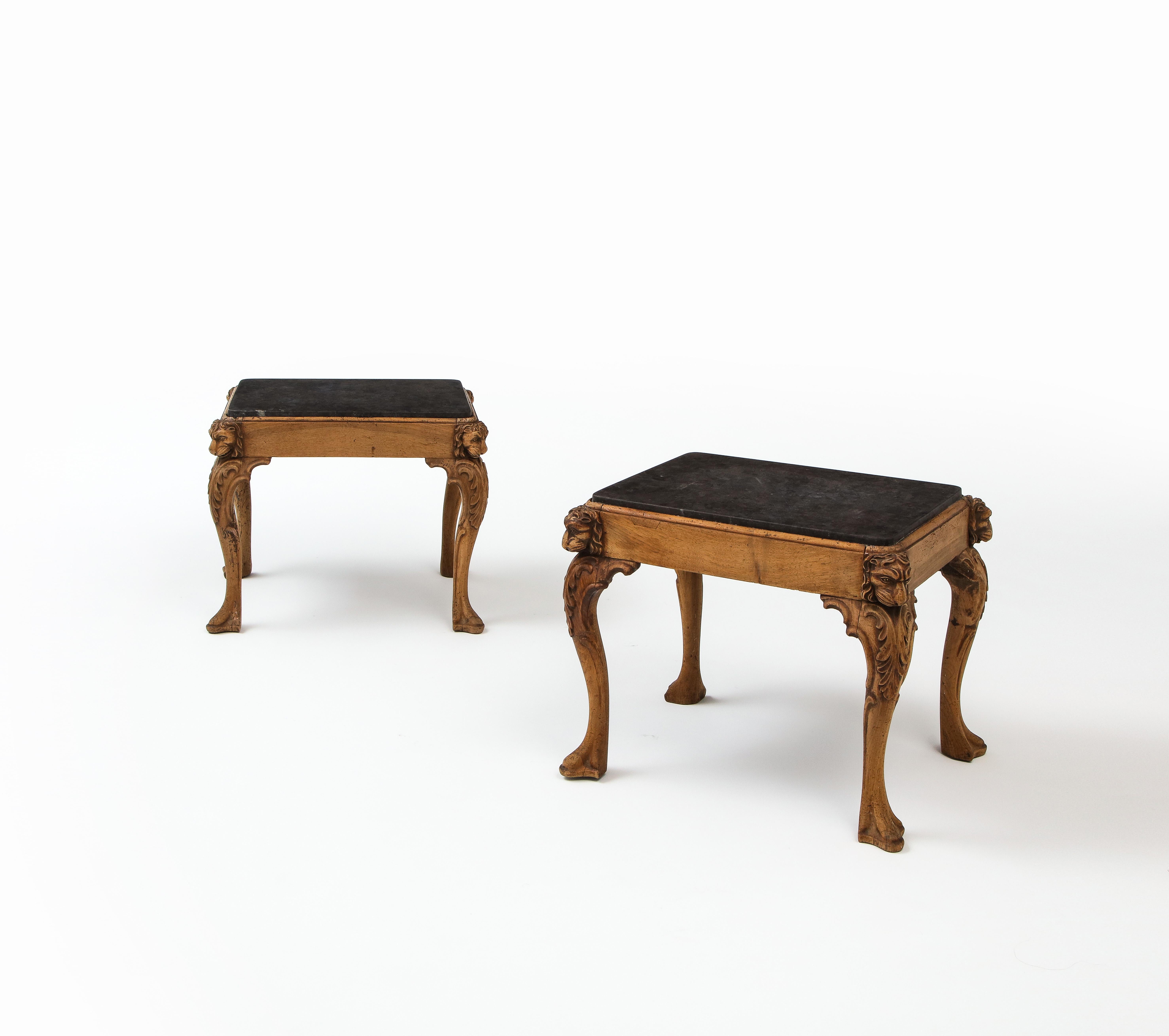 Pair of Queen Anne Style Cabriole Leg Coffee Tables, England, 19th Century For Sale 6