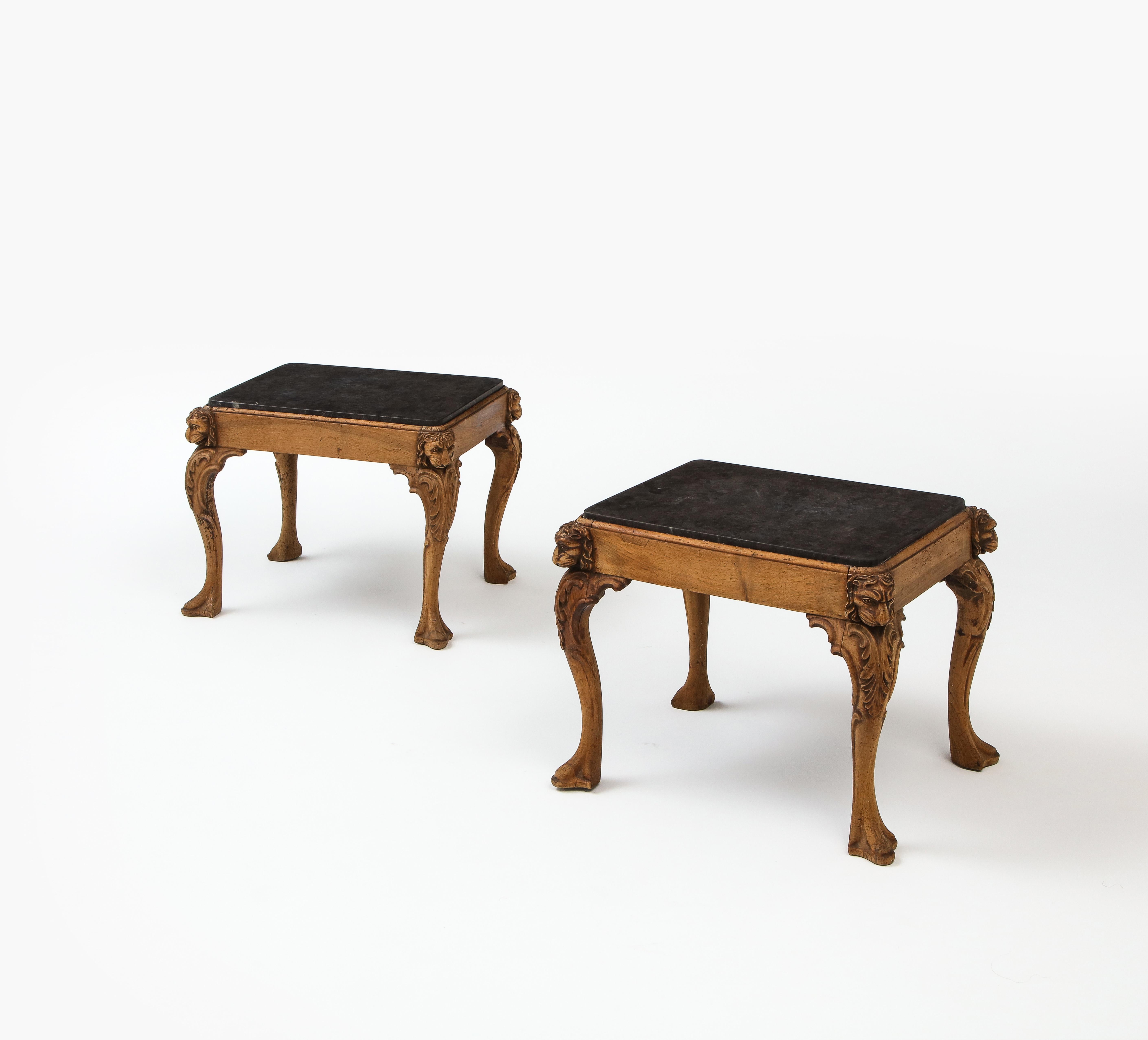Pair of Queen Anne Style Cabriole Leg Coffee Tables, England, 19th Century For Sale 7