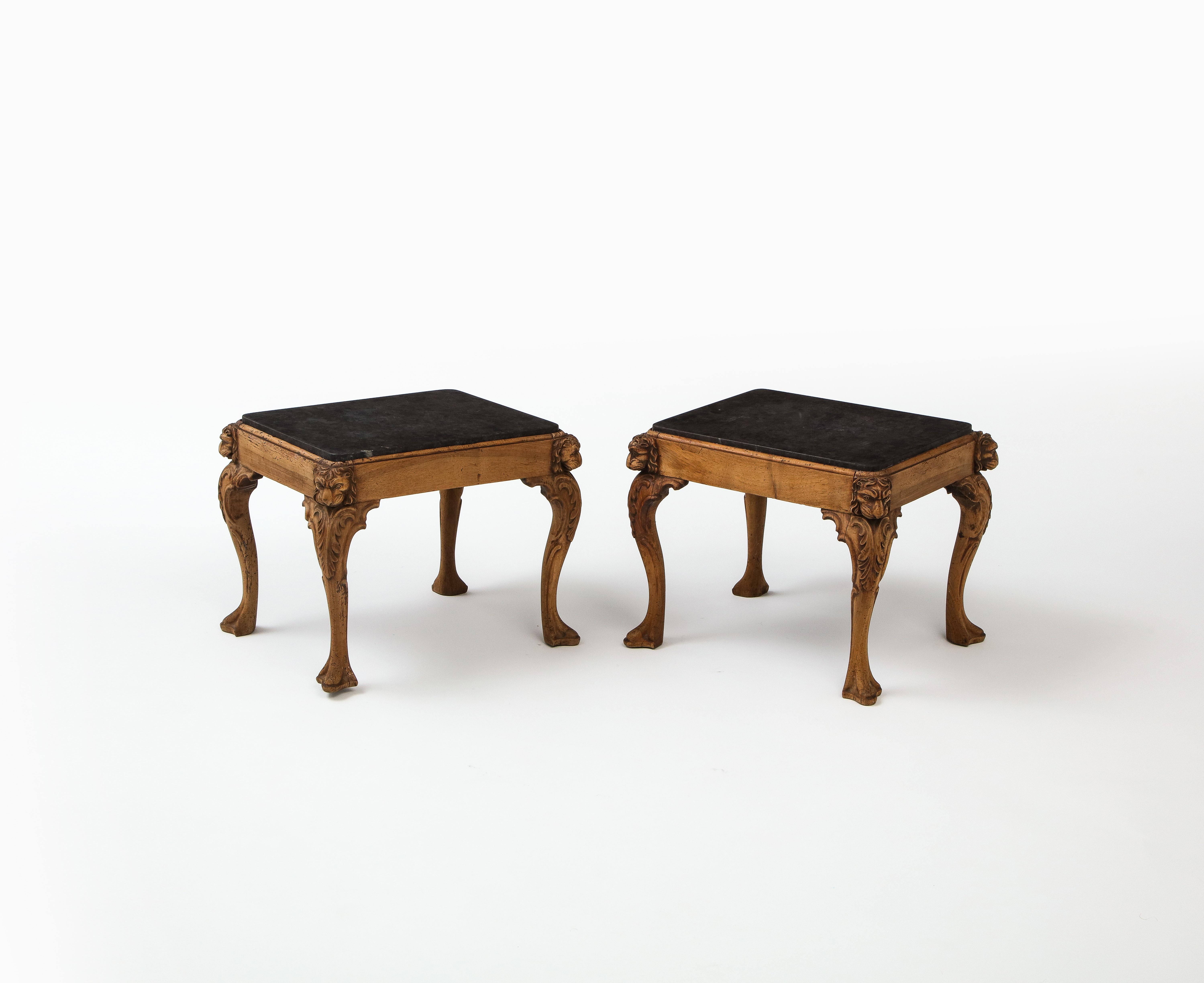 Pair of Queen Anne Style Cabriole Leg Coffee Tables, England, 19th Century For Sale 8