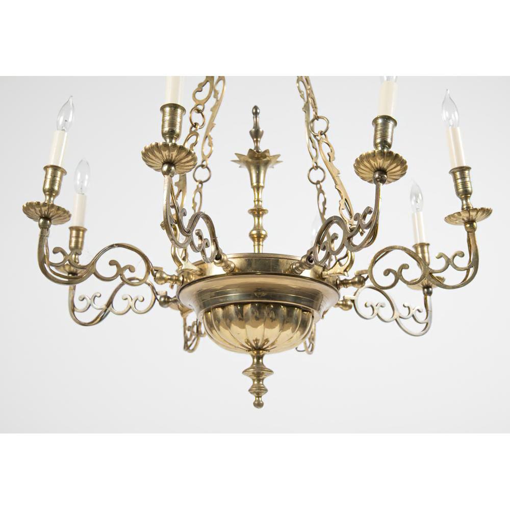 Early 20th Century Pair of Queen Anne Style Chandeliers