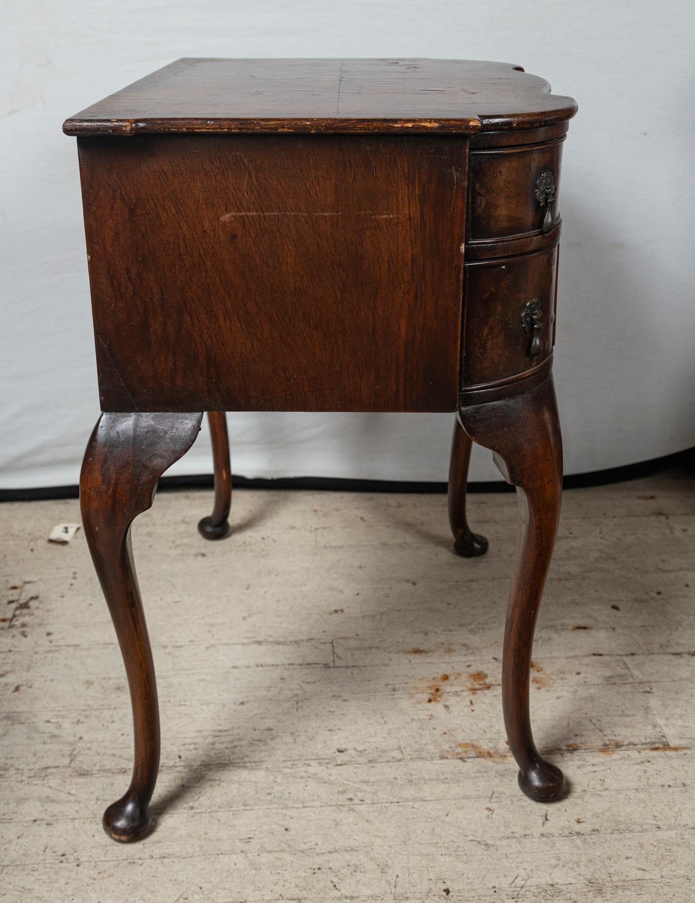 Pair of Queen Anne Style End Table or Lowboys For Sale 4