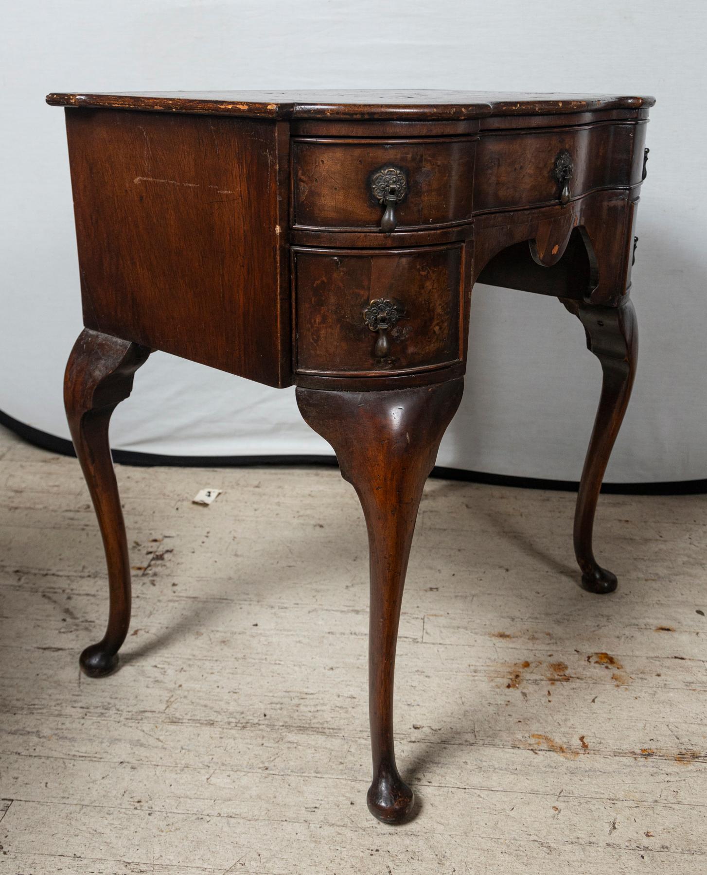 20th Century Pair of Queen Anne Style End Table or Lowboys For Sale
