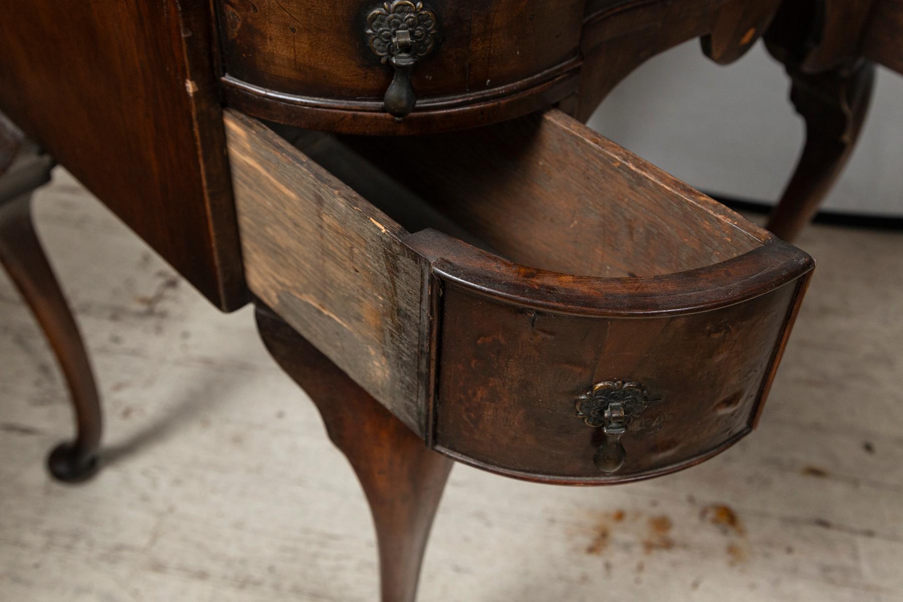 Pair of Queen Anne Style End Table or Lowboys For Sale 2