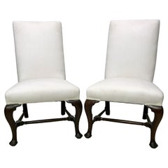 Pair of Queen Anne Style Mahogany Side Chairs, Early 20th Century