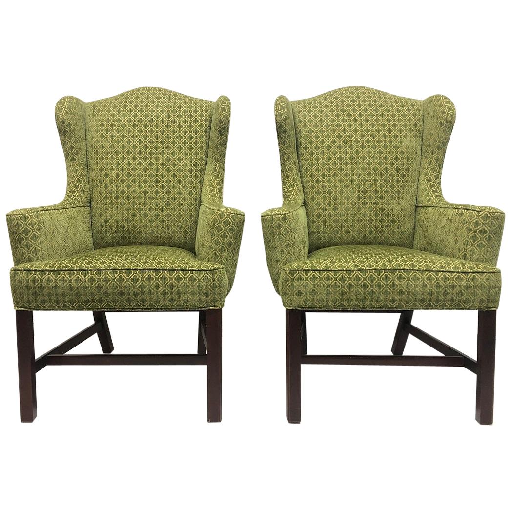 Pair of Wingback Chairs at 1stDibs
