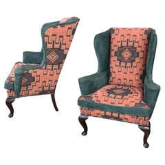 Pair of Queen Anne Wingchairs