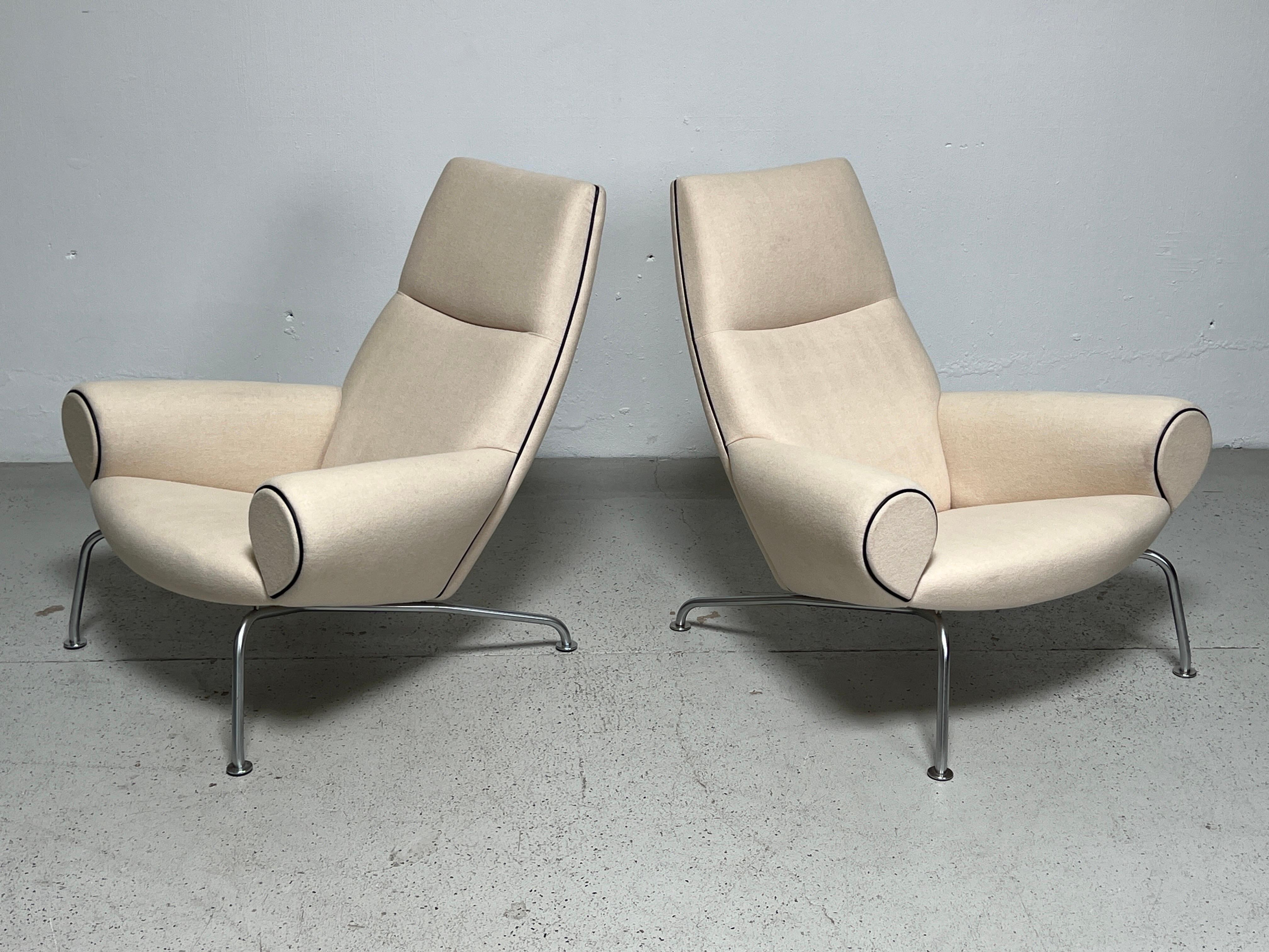 Pair of Queen Chairs by Hans Wegner for Erik Jørgensen In Good Condition In Dallas, TX