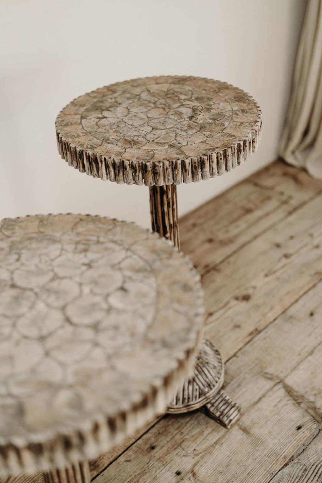 Pair of Quirky Ajonc/Twig Tables In Good Condition For Sale In Brecht, BE