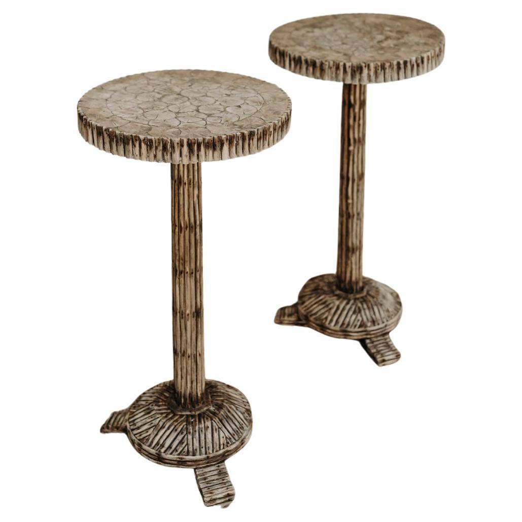 Pair of Quirky Ajonc/Twig Tables For Sale