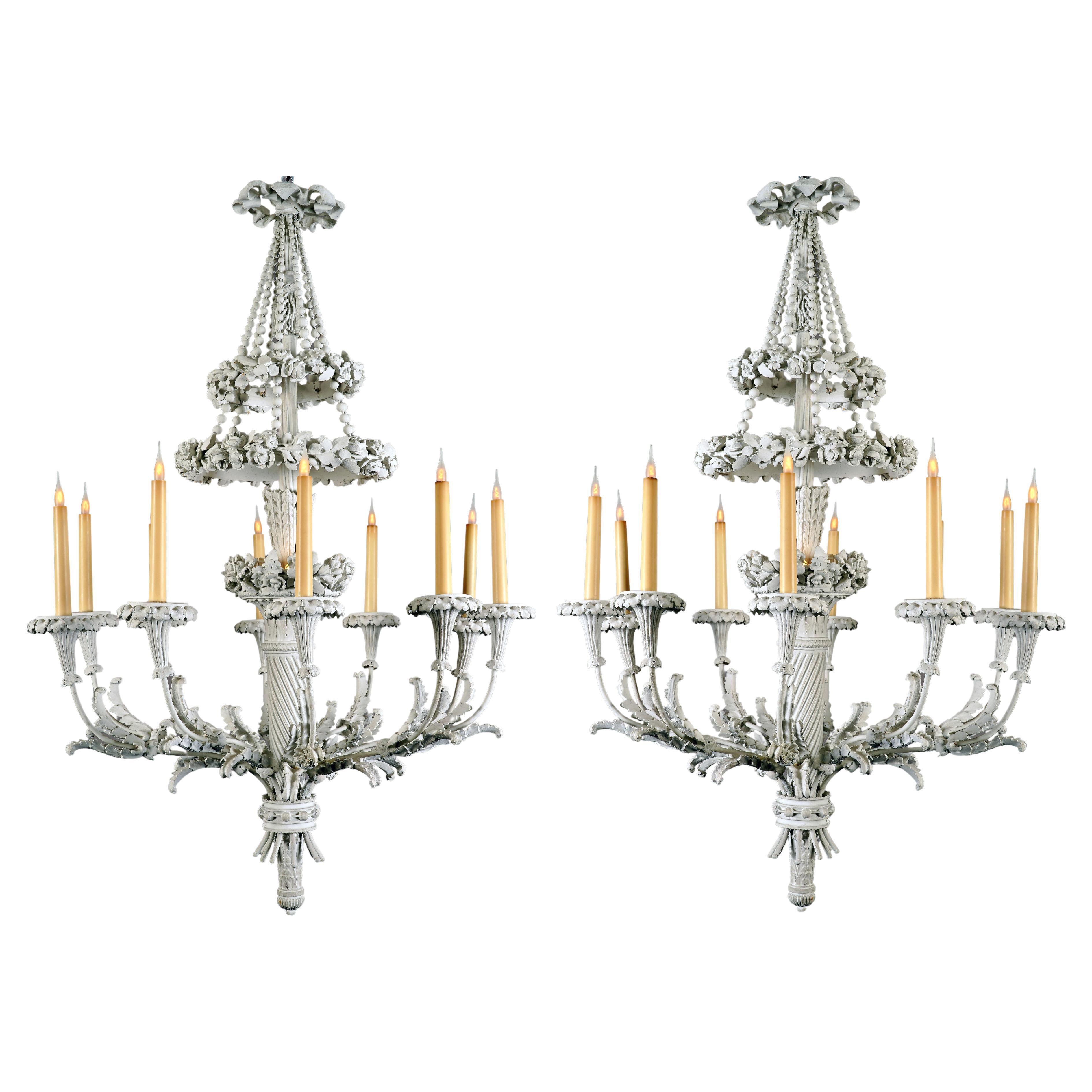 Coppia di lampadari "Quiver", Francia, circa 1880 in vendita