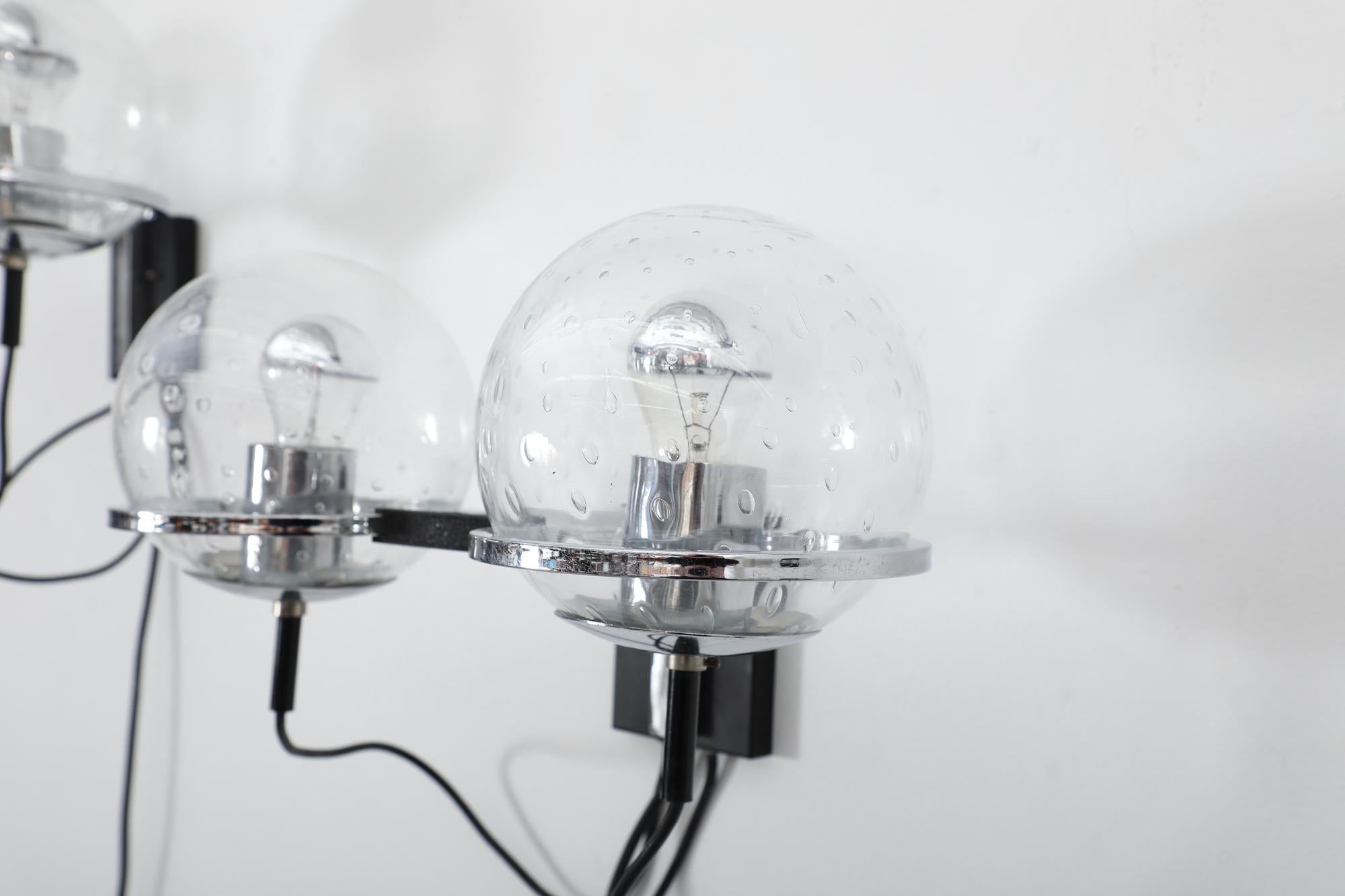 Pair of Raak Double Globe Wall Lights 2