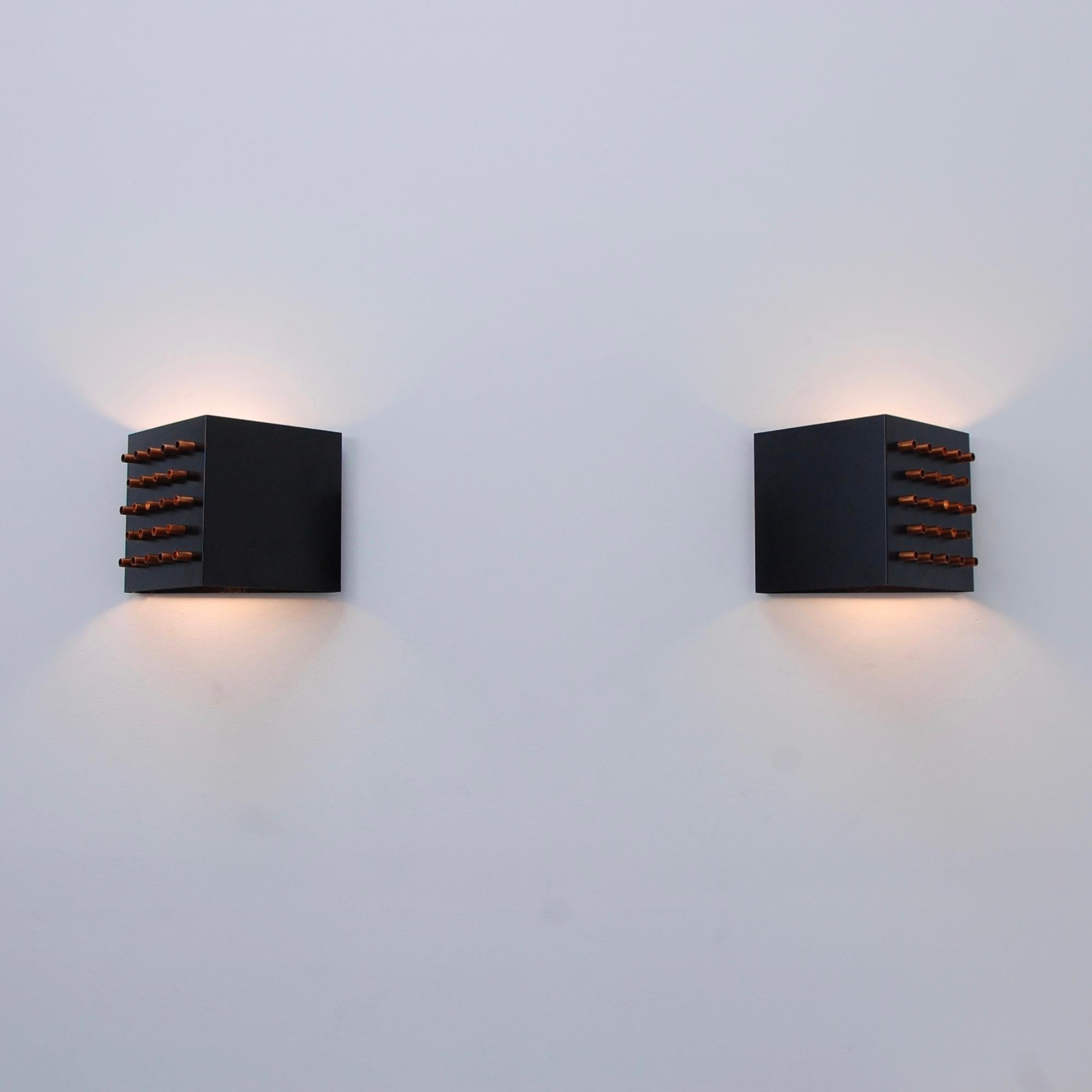 Copper Pair of RAAK of Amsterdam ‘Claire Obscure’ Sconces 