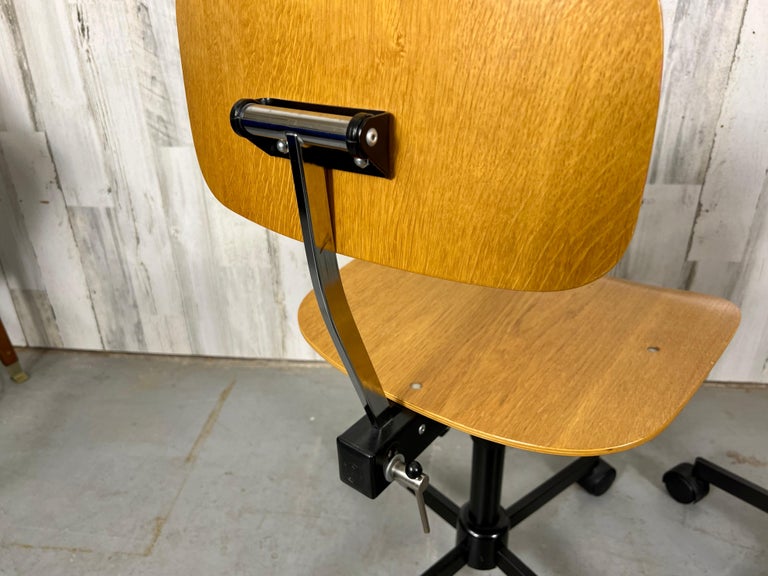 Pair of Rabami Danish Teak Kevi Desk Chairs For Sale at 1stDibs